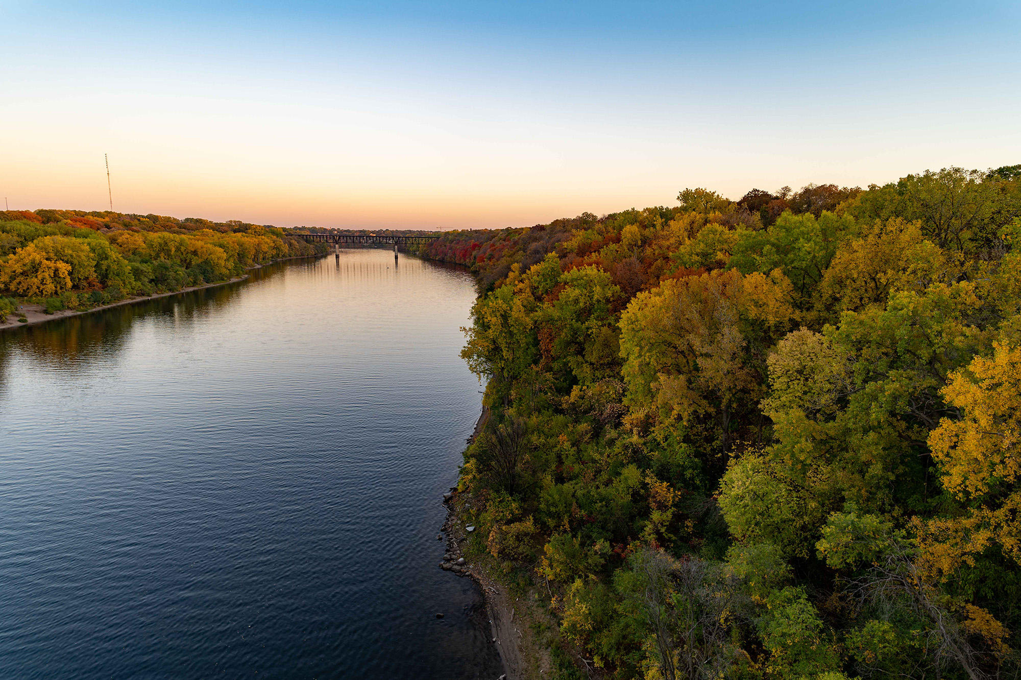 River gorge in fall