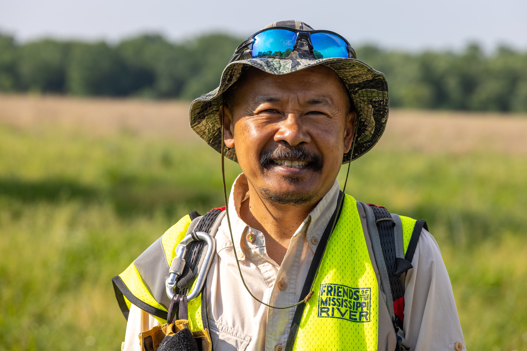 Sovatha Oum out in the field