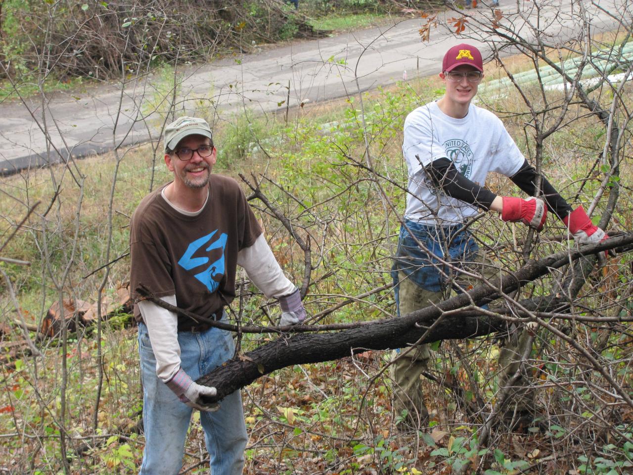 Pine Bend brush haul volunteers