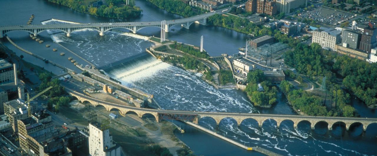 St. Anthony Falls from above