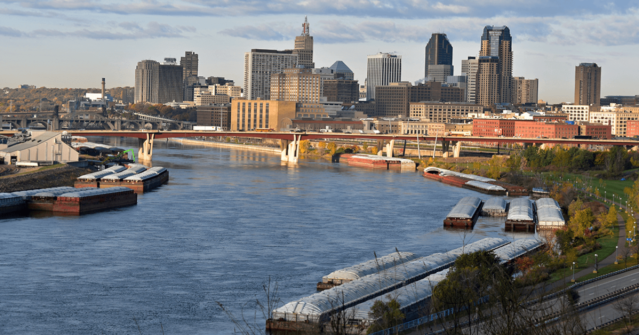 Downtown St. Paul and Mississippi River