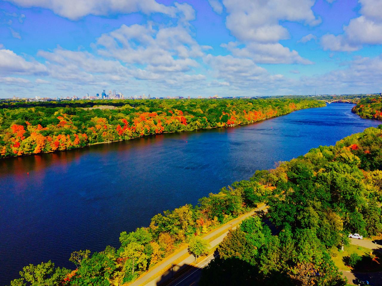 River gorge in fall