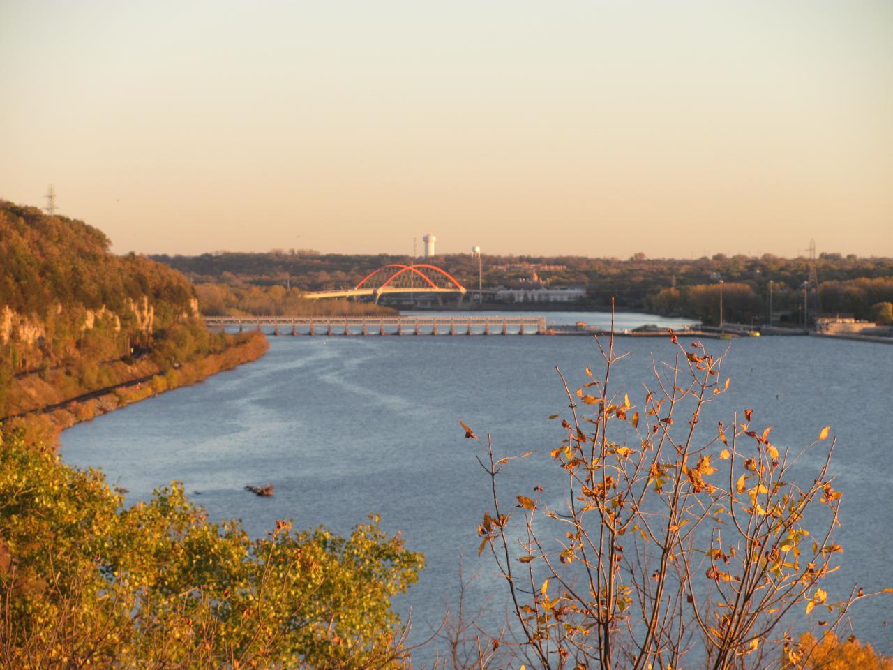 The view from Cottage Grove's River Oaks Park looking towards Hastings to the south.