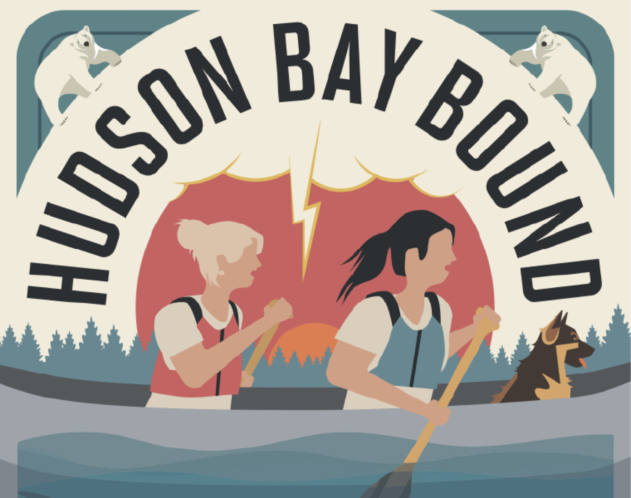 "Hudson Bay Bound: Two Women, One Dog, Two Thousand Miles to the Arctic" by Natalie Warren (book cover)