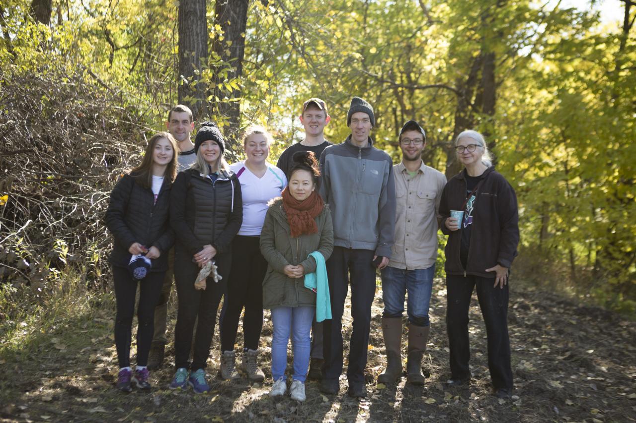 Volunteers on Nicollet Island