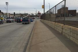 Bike and pedestrian conditions on the West Broadway I-94 bridge