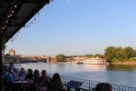 Riverfront patio