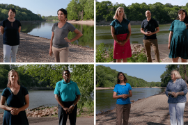 FMR staff and board members by the river