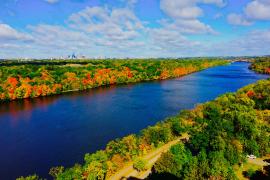 River gorge in fall