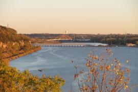 The view from Cottage Grove's River Oaks Park looking towards Hastings to the south.