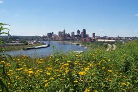 Native prairie installed by volunteers at Indian Mounds Park