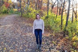 Leah in fall forest