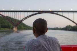 Looking back over the water to the High Bridge