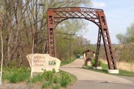 Swing Bridge Park entrance