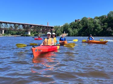 Naomi in kayak with ESI