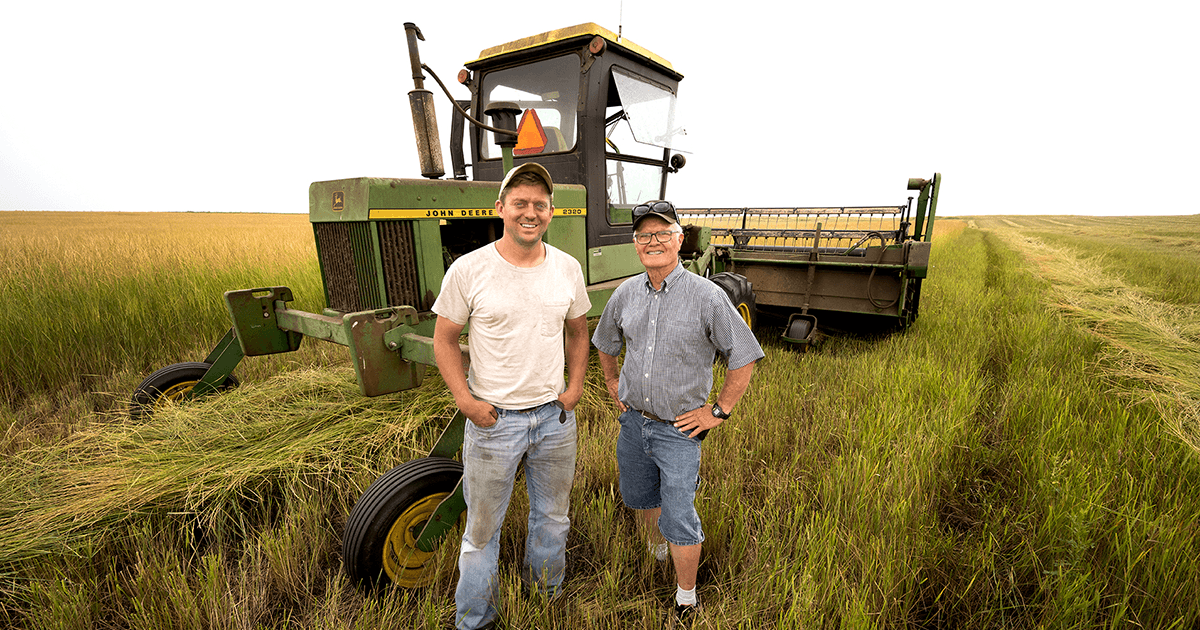 Luke and Carmen with tractor