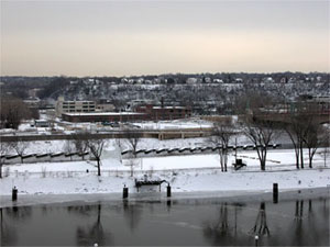 [Photo: West Side Flats adjacent to Mississippi River]