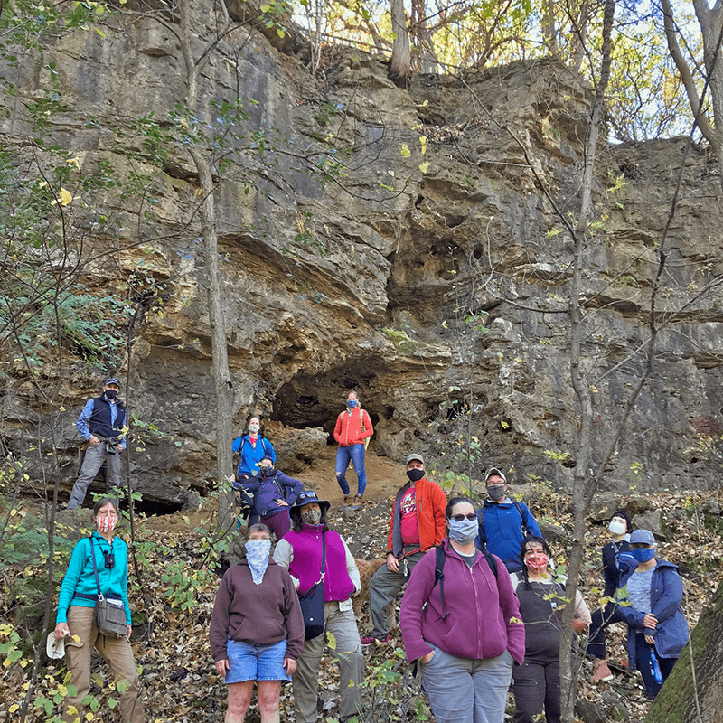 Limestone rock and FMR staff